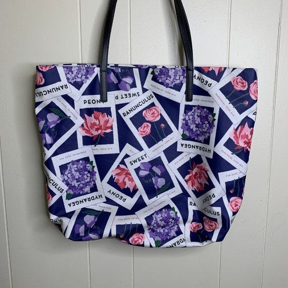 Kate Spade Seed Packets Spring Tote Bag RARE - Picture 2 of 5